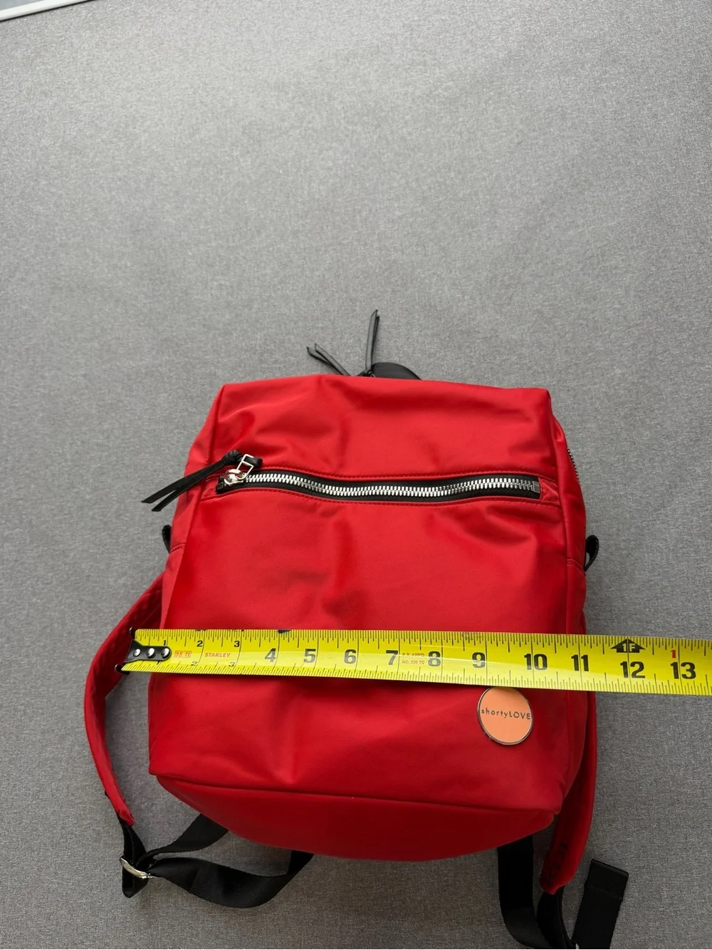 Shortly Love Ace Red Nylon Medium Backpack